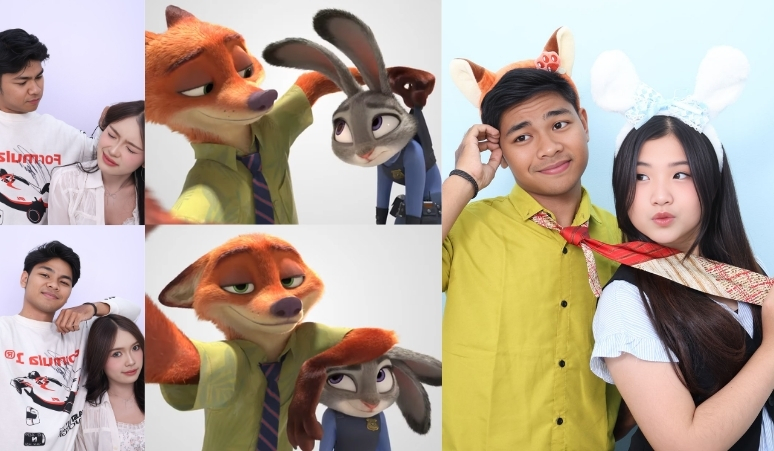 foto-ala-nick-judy-zootopia-selfie-time