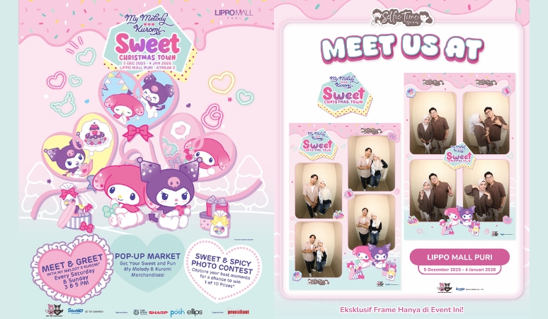 my-melody-kuromi-sweet-christmas-town-selfie-time