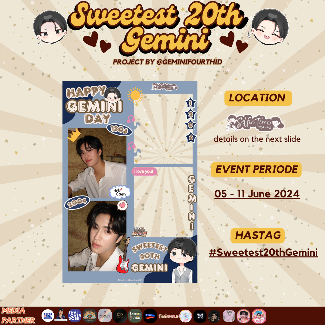 Rayakan Ultah Norawit Titicharoenrak dengan Frame Event di Selfie Time