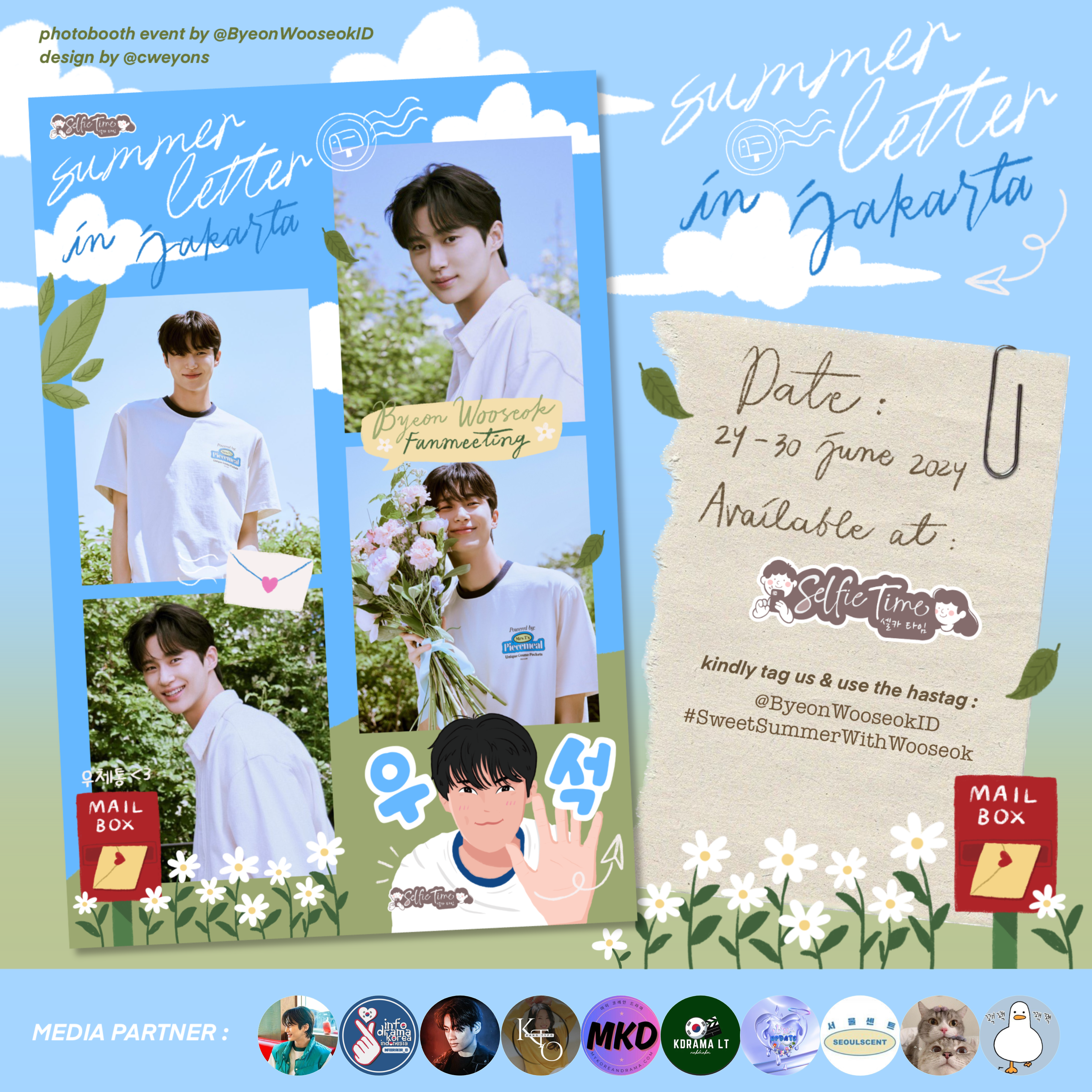Serbu! Frame Event Byeon Woo Seok Summer Letter in Jakarta Sudah Ada di Selfie Time